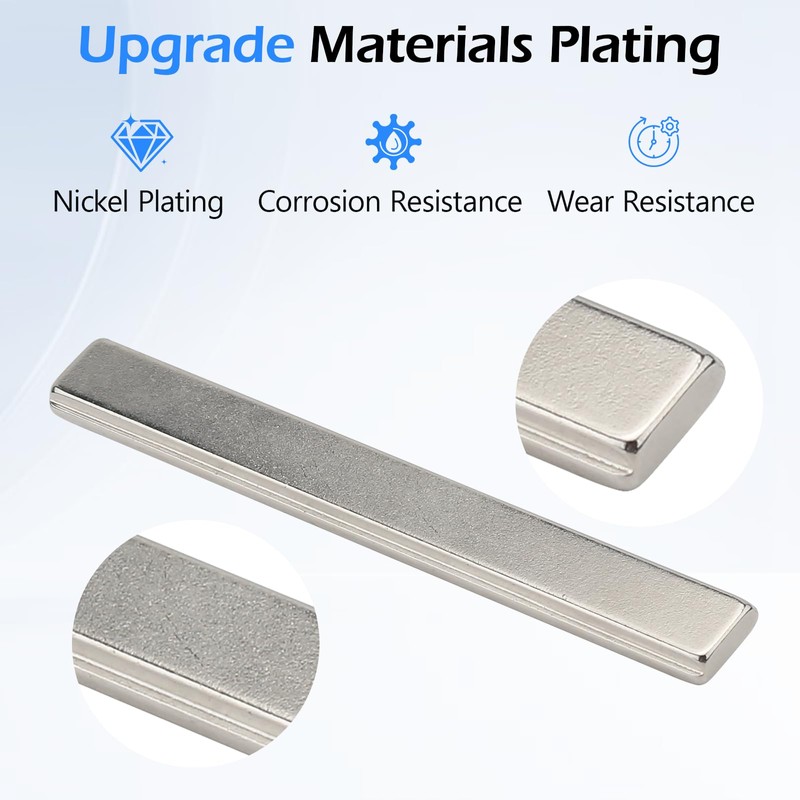Shower Door Magnet- 3" Long Glass Shower Door Magnet Replacement（Sliver