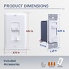 ECOELER Dimmer Switch, Single Pole/3-Way LED Rocker Dimmer Light Switch