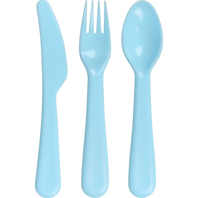 HEKU Set di posate riutilizzabili, 18 pezzi, in materiale PP,
