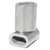 Press Clamp 3 mm 4 Pieces Made of Stainless Steel A4, Wire Rope Clamp, Stainless Steel Sleeve for Rope with Diameter = 3 mm - V4A Rust-Proof