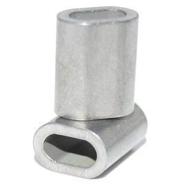 Press Clamp 3 mm 4 Pieces Made of Stainless Steel A4, Wire Rope Clamp, Stainless Steel Sleeve for Rope with Diameter = 3 mm - V4A Rust-Proof