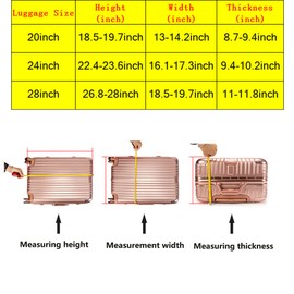 3pcs Luggage Cover Sets Suitcase Protector PVC Cover Travel Luggage Transparent Protector Fit with 20 Inches, 24 Inches, 28 Inches (Transparency, 20 24 28inch)