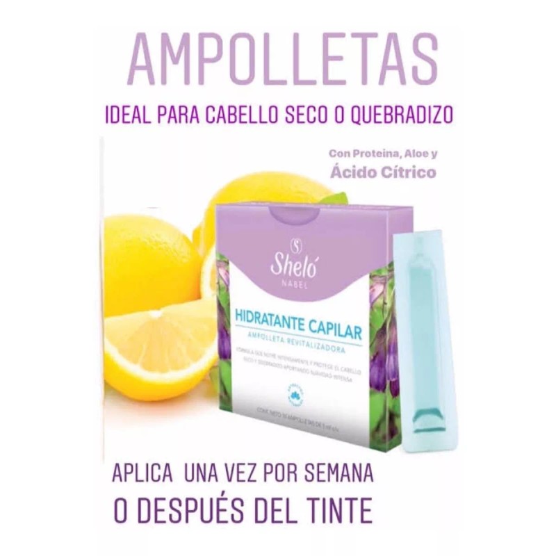 Sheló Nabel Kit Para Cabello Reseco, Restaurador, 10ampolletas