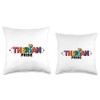 Therian Pride Rainbow Throw Pillow