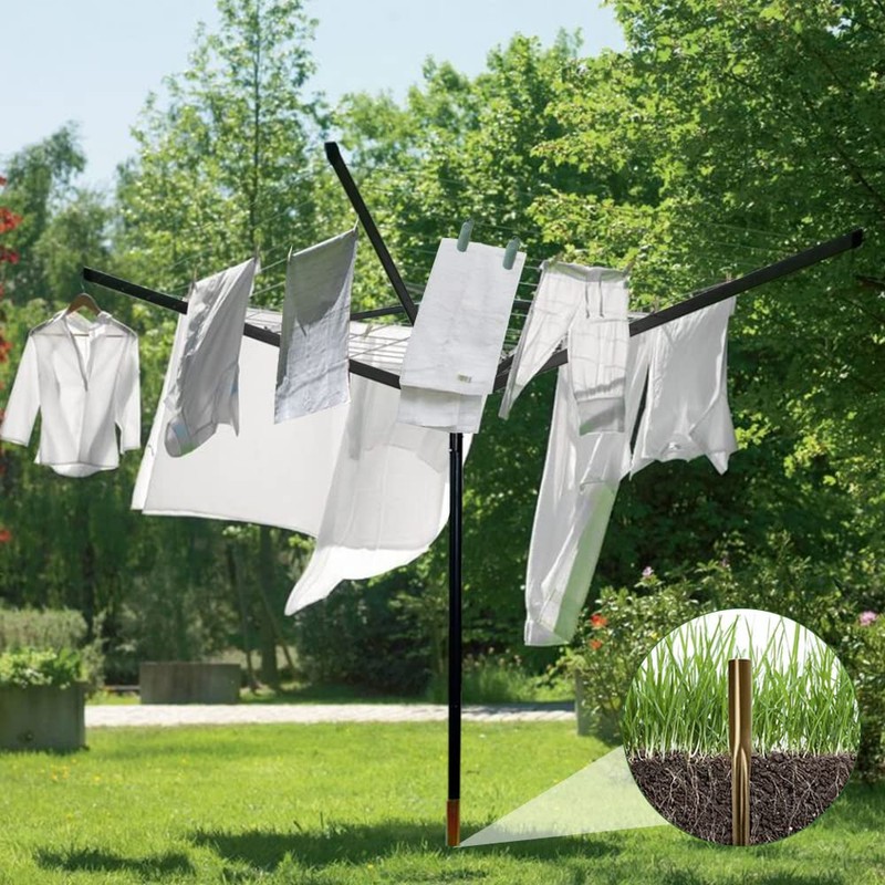 MYOYAY Rotary Outdoor Umbrella Drying Rack Umbrella Rotary Dryer Clothes