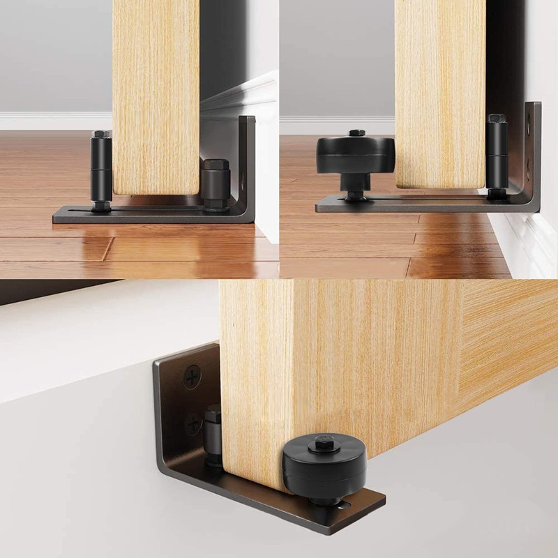 Wilktop Adjustable Floor Guide Set of 2, Sliding Door Runner,