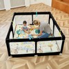 DEAR LOV 71"x59" Extra Large Baby Playpen with Safety Gate