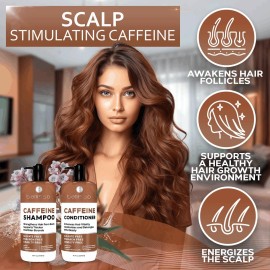 Bellisso Caffeine Shampoo and Conditioner Set Volumizing Boosting for Women Men Fine Hair