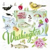 Boston International IHR Rosanne Beck State Collection 3-Ply Paper Napkins, 20-Count Cocktail Size, Washington