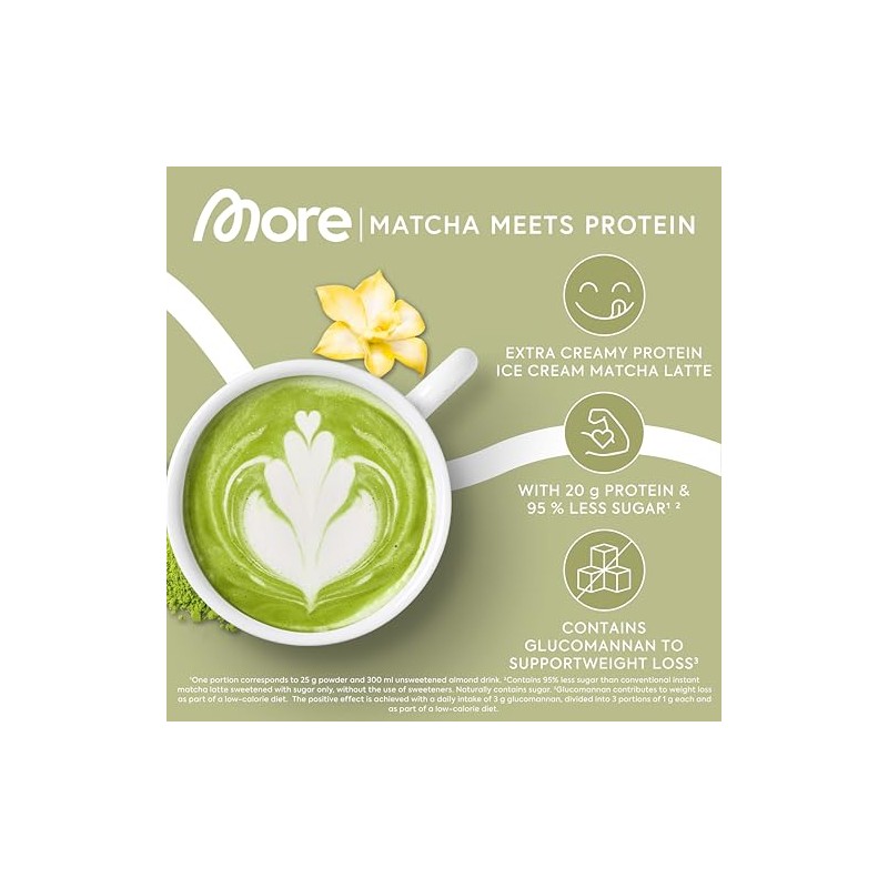 More Nutrition Iced Matcha Latte - High Protein & Low