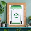 FINGERINSPIRE 4pcs Recycle Logo Stencil 11.8x11.8inch Trash Can Signs Drawing
