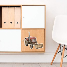 Azeeda Große 210mm 'Traktor mit Baggeranbau' Permanente Aufkleber (DW00119502)