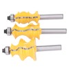3Pcs Architectural Molding Router Bit Milling Cutter Set Woodworking Accessories