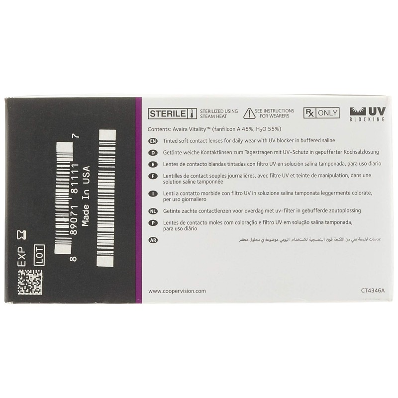 Coopervision Avaira Vitality spheric, Monatslinsen weich, 6 Stück / BC