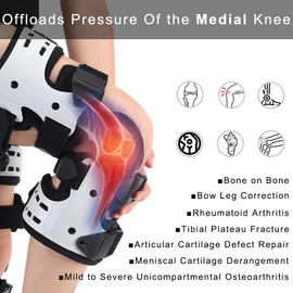 Beatvive OA Unloader Knee Brace, Osteoarthritis Adjustable ROM Stabilizing Protection, Support for Arthritis Pain, Osteoarthritis, Cartilage Defect Repair, Avascular Necrosis, Bone on Bone Knee Joint Pain