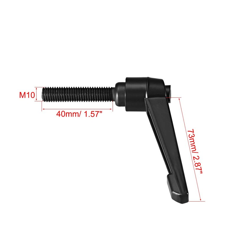 sourcing map M10 x 40mm Handle Adjustable Clamping Lever Thread