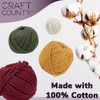 Craft County - Cuerda de algodón de macramé natural para
