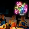 Be Happy Neon Sign, Positive Classroom Decor LED Light for