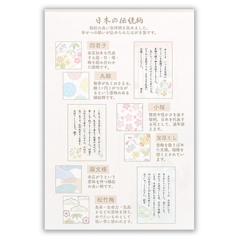 Nuby DN Postcard Notes, Auspicious Patterns | Postcards 3 Patterns