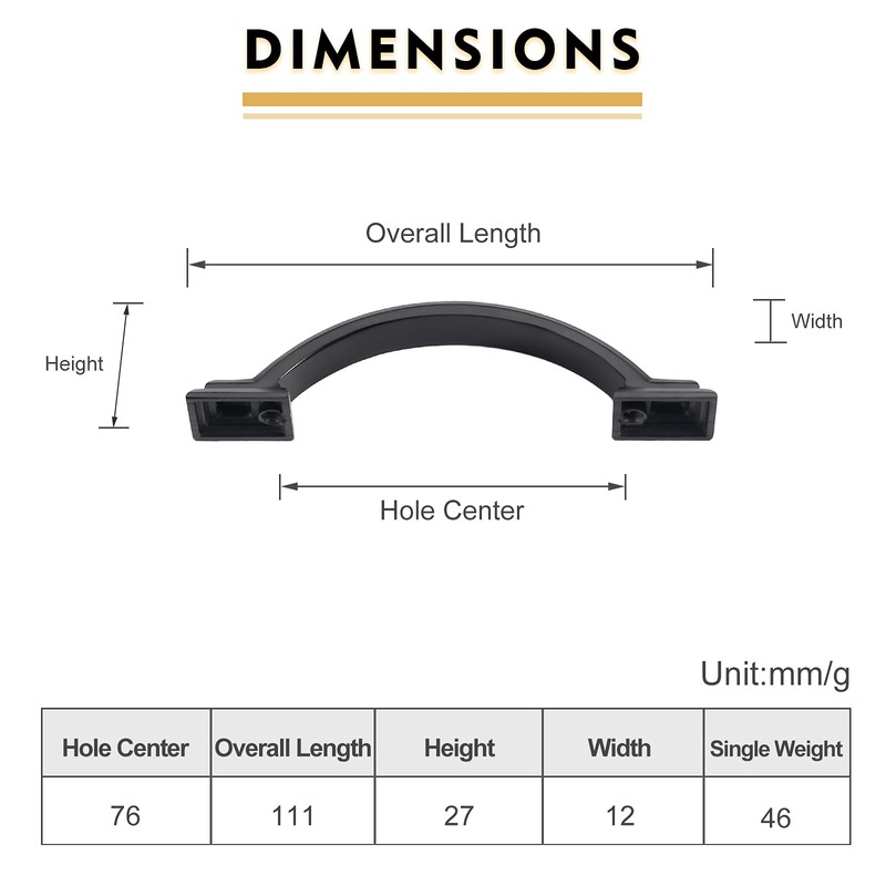 AOOTOCH 30 Pack 3 inch Hole Centers Kitchen Cabinet Handles