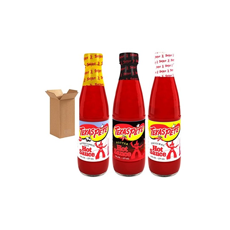 Bundle - 3 Items: Texas Pete Hot Sauce Sampler -