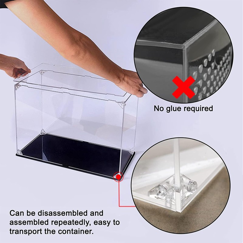 MOROBOR Acrylic Corner Brackets Clear 3 Hole Angle Joint Brackets