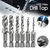 6X HSS Hex Shank Tap Drill Bits Metric Thread Screw