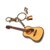 Mini Guitar Model Keychain Function Smoothing Wood Rich Details Miniature