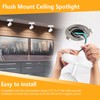 TuyuBEE Remote Control Ceiling Spotlight Flush Mount Adjustable Directional LED