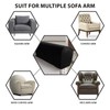 PU Leather Armrest Covers for Sofa Couch Arm Slipcover Set