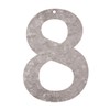 Glorex Zahl verzinkt 8, Metall, Silber, 16 x 10 x