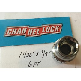 CHANNELLOCK  11/32" x 3/8" DR  STANDARD  SOCKET  6 Point Free USA  Shipping