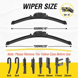 5 PLUS® Wiper Blades 28 16 Windshield Wiper Blades (Set of 2),Replacement for 2007-2018 Altima Wiper Blades,2010-2020 Maxima Wiper Blades,Automotive Replacement Windshield Wiper Blades