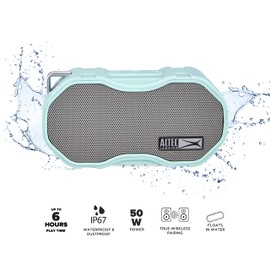 Altec Lansing Baby Boom XL - Waterproof Bluetooth Speaker, Wireless & Portable Speaker for Travel & Outdoor Use, Deep Bass & Loud Sound, 2 Pack, Mint