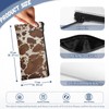Suhoaziia Brown Cow Print Pencil Case Large Capacity Pencil Pouch