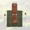 Bolso de cinturón plegable de lona y cuero, Negro