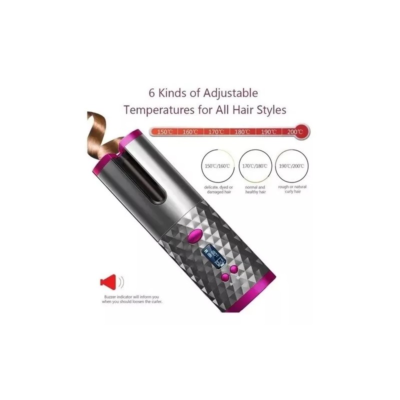 Total Supplier Pantalla Lcd Inalámbrica Rizador Automático De Cerámica Riza