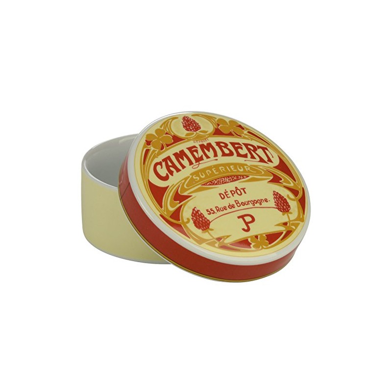 BIA Vintage Camembert Baker and Cover, Cream/Red