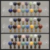 Unbranded Howlite Marble Gemstone 1" Ball Lamp Finials Nickel/Polishe -