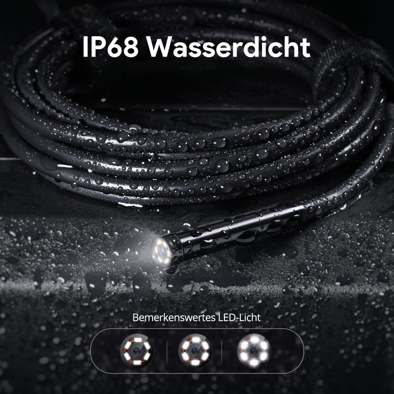 Endoscope Camera with Light, DEPSTECH 1080P Dual Lens Endoscope 5.0