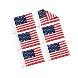 KINGTOP USA Golf Flag 8x6 Inch – Premium Dual-layer 420D Nylon, Double Sided American Pattern Printing, Tube Inserted – Mini Practice Putting Green Flags for Yard, 6-Pack
