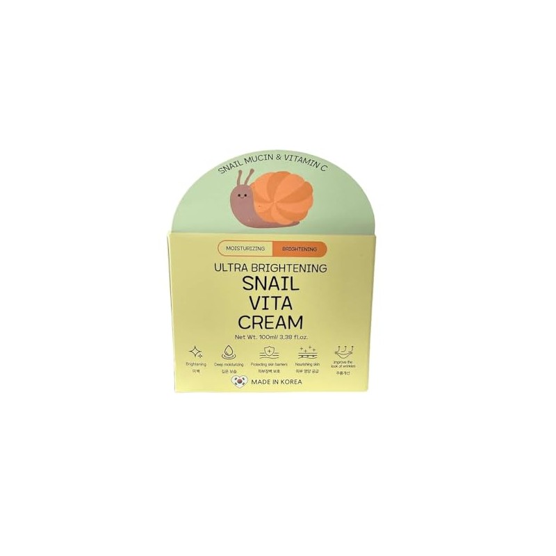 BONNYHILL SNAIL VITA Cream, Korean Skincare, Revitalizing Moisturizing Face Cream,