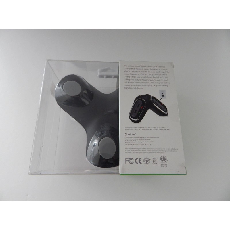 Atomi Visual Charge 6 Port USB Desktop Charge Hub With