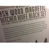 Art+Cook, 6-Piece Ash Wood Magnetic Stainless Steel Kitchen Knife Block