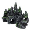 PakyKai Large Fish Tank Decorations, Mountain View Aquarium Ornament with