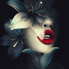 Diamond Painting Flower Girl Face DIY 5D Diamond Painting Picture Magic Full Round Drill Rhinestone Embroidery Cross Stitch Art Kit for Adults Kids Home Decoration 13.8” x 13.8”