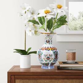 Yizhor LED Flower Puzzle Vase for Adults, 200-Piece 3D Puzzle Vases for Home and Office Decor, Unique Flower Vase for Living Room & Bedroom, Creative Crafts for Adults (Yz001)