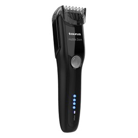 Taurus Hubble Zoom Electric Hairdresser with or without Cable, Razor, Wet and Dry Application, Running Time 90 Minutes, Quick Charge, 12 Stage Comb, Various Accessories, Ergonomic, Black