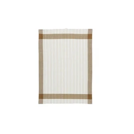 IB Laursen - Tea Towel - Johan - Cotton - Beige, Brown Stripes - 50 x 70 cm