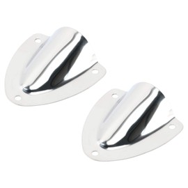 Amarine Made Stainless Steel Cable Cover,Boat Transducer Wiring Cover,Clamshell Vent Wire Cover Clam Shell Vent for Boat (2-1/4", 2pcs)